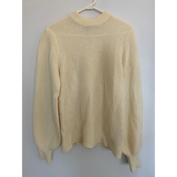 Ganni light butter yellow alpaca wool soft sweat Large - Picture 3 of 8